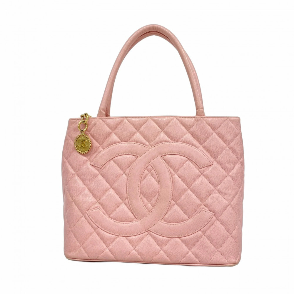 CHANEL Pink Caviar Leather Reissue Tote Bag